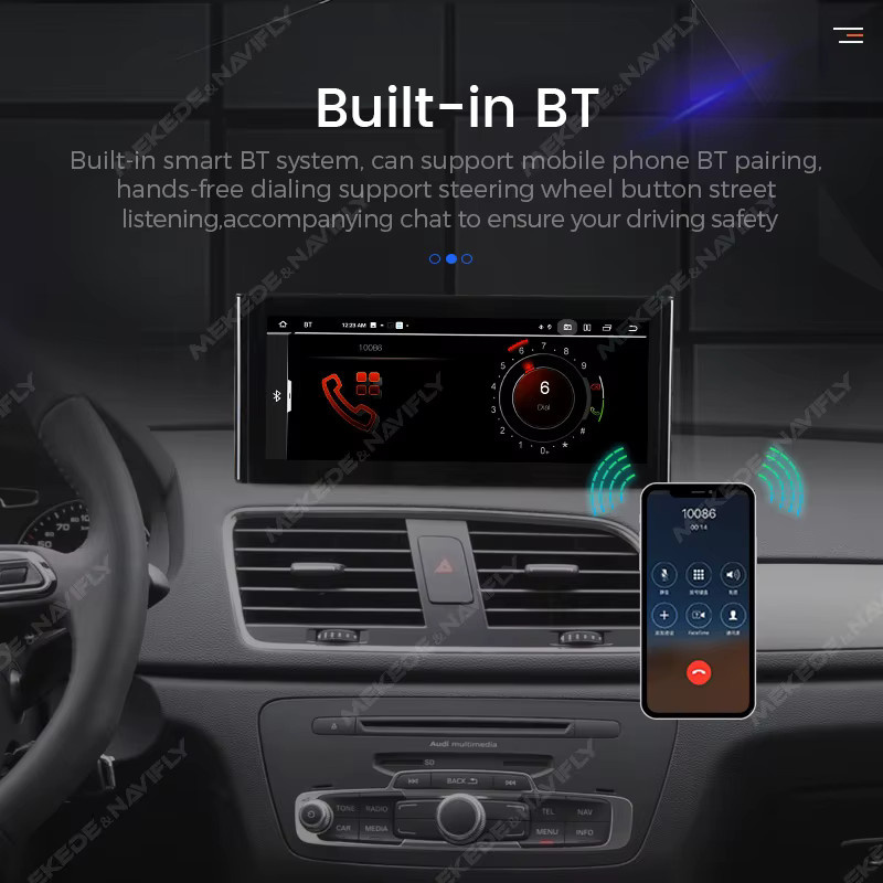 MEKEDE 10,25 Zoll Autoradio für Audi Q3 2012-2018 mit 8-Kern Prozessor, Wireless Carplay, Android Auto, GPS, 4G LTE, WIFI und Bluetooth in Schwarz - Bild 3