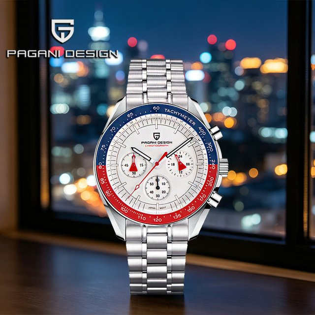 Pagani Design Chronograph, Quarz, Edelstahl, Saphirglas, Herren - Bild 1