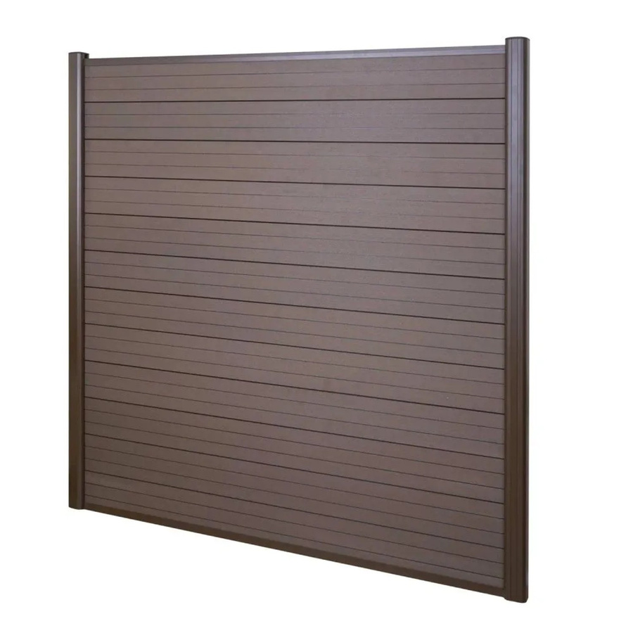 MCW WPC-Sichtschutz Savoie Windschutz Zaun Alu Premium Basiselement Braun, Höhe: 190 cm, Breite: 75 cm, Tiefe: 7,5 cm - Bild 2