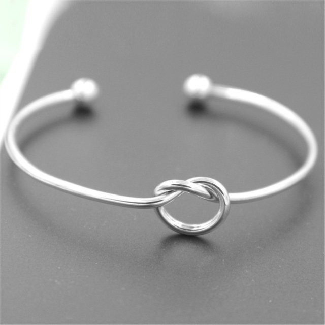 Armreifen 925 Sterling Silber, Liebesknoten, Damen - Bild 1