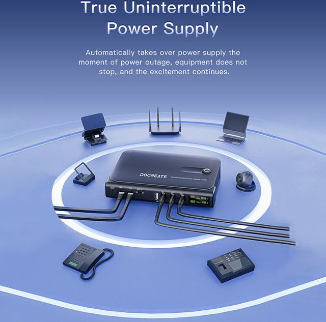 Unterbrechungsfreie USV DC Netzteil für Router und CAT Monitor, Schwarz, AC85-265V DC1036L, 5V 9V 12V - Bild 1