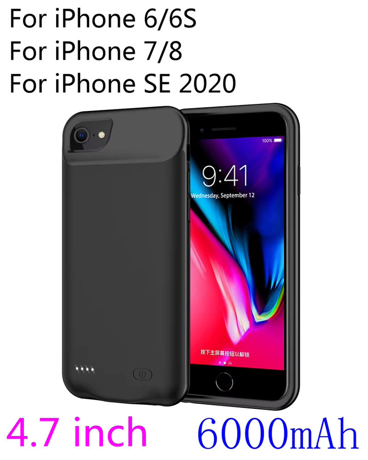 Fraternize Smart Battery Case Power Bank Ladegerät Abdeckung für iPhone in Schwarz - Bild 5