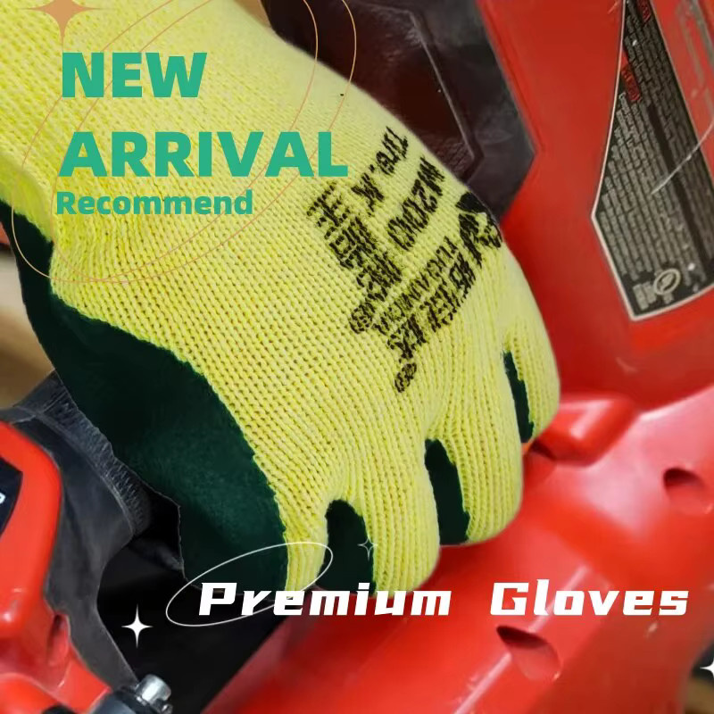 Super Grip Maurerhandschuhe aus atmungsaktiver Baumwolle mit dicker Gummibeschichtung und Schweißdocht-Funktion - Bild 3