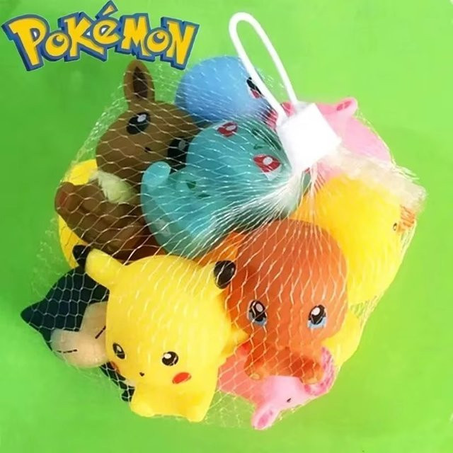Pokémon Pikachu Bulbasaur Charmander Squirtle Eevee, Bad Puppe, 6-teiliges Set - Bild 1