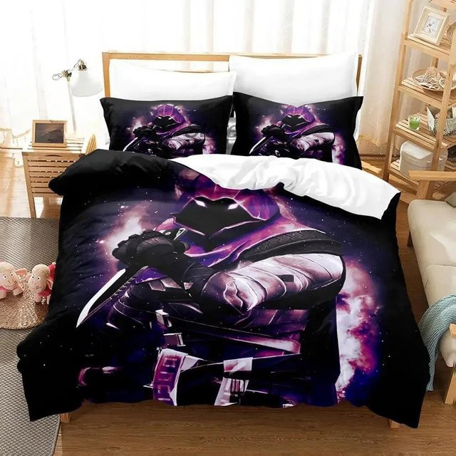 Bettwäsche-Set VALORANT Omen von Binchi Outdoor Product in Schwarz, Microfaser, B/H: 135 x 200 cm - Bild 1
