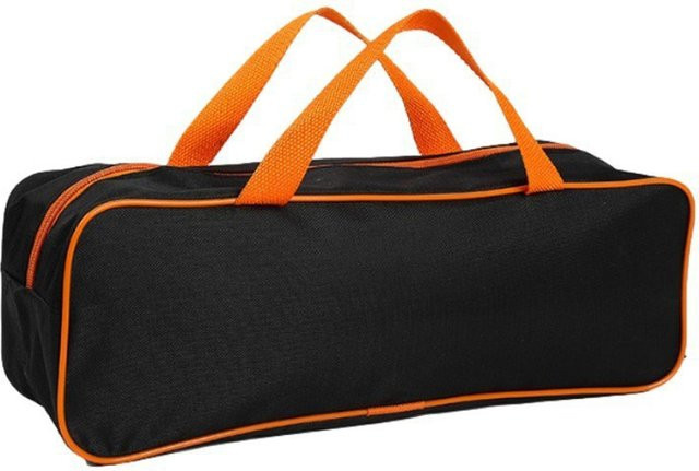 Vibratite Tragbare Werkzeugtasche aus Oxford-Gewebe mit Kettenverschluss und Griff, Schwarz, B/T/H: 37,5 x 14,5 x 11,0 cm - Bild 1