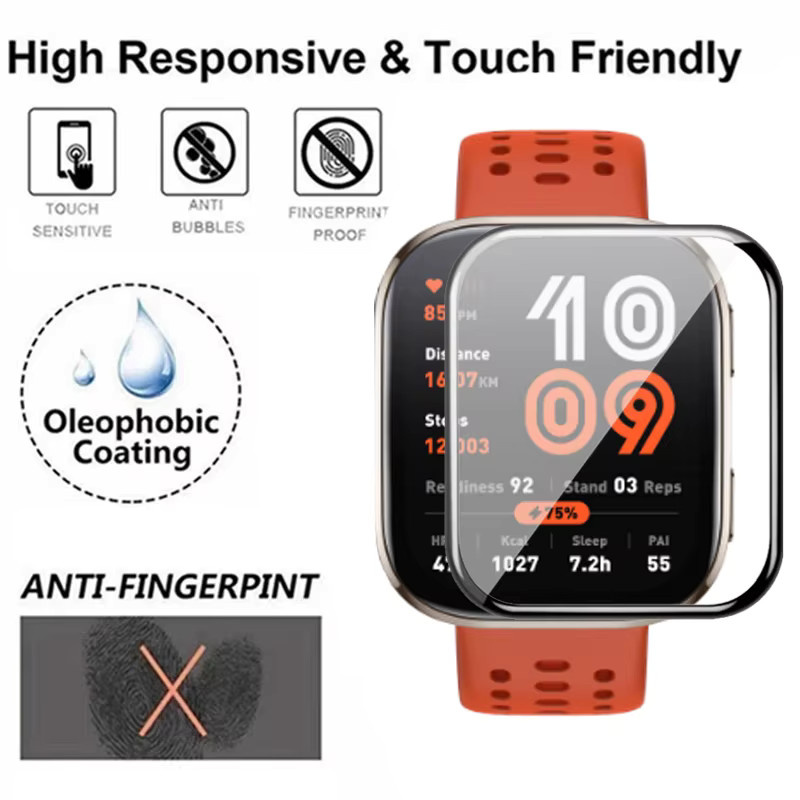 Schutzfilm Amazfit Bip 6, Silikon, transparent, Unisex - Bild 3