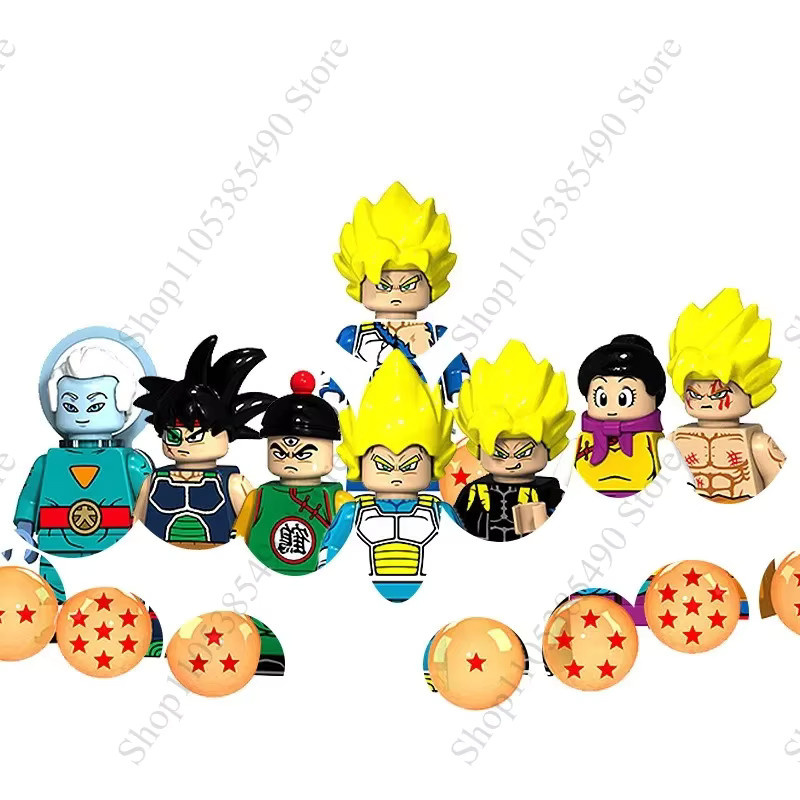 Bandai Anime Superhelden-Bausteine Goku Vegeta Gohan Piccolo Krillin, Desktop-Ornament - Bild 2