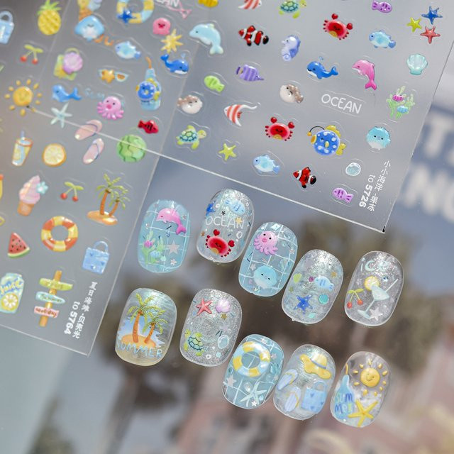 Rhstoe Nagelaufkleber Meeresmotive, 5D - Bild 1