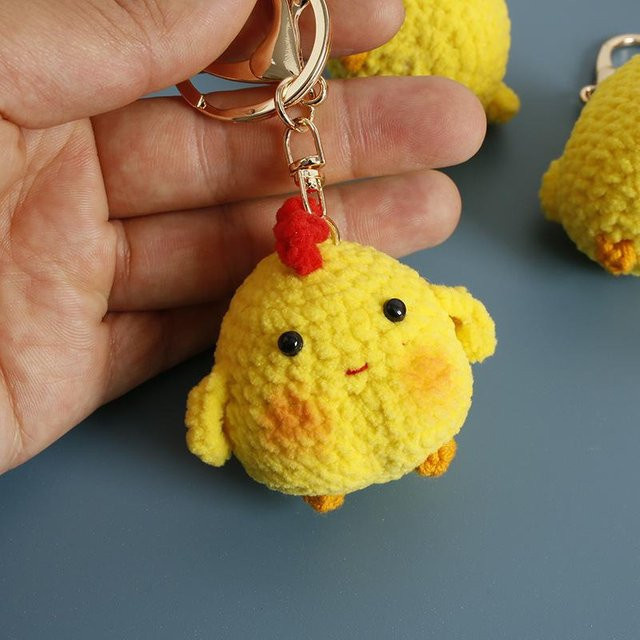 Linyi toy Schlüsselanhänger, Ente, Strickpuppe, brown, Unisex - Bild 1