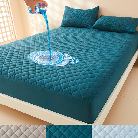 Anqianny Matratzenschoner aus 3D-Luftstoff in Hellblau, wasserdicht und atmungsaktiv, Spannbettlaken B/T/H: 90 x 200 x 30 cm