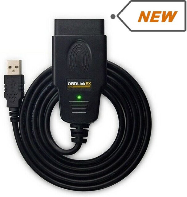 OBDLink EX USB OBD2 Diagnose-Tool für Ford und ForScan mit OBDwiz Software, Schwarz - Bild 1