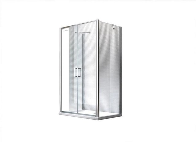 Glaszentrum Hagen Mille Eck-Duschkabine aus ESG-Glas in Transparent mit Easy-Clean-Beschichtung, B/T/H: 90 x 90 x 195 cm - Bild 1