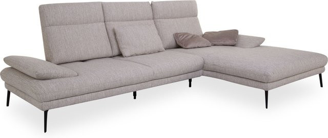 Polsterecke MONDO BELLIDAN in Beige mit Stoffbezug und Armlehnen, L-Form rechtsausgerichtet, B: 307 cm, T: 115 cm, H: 98 cm - Bild 1