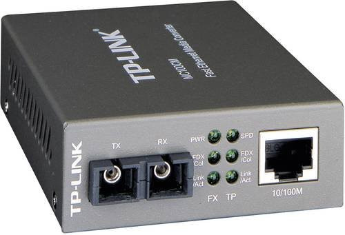 TP-Link MC100CM LAN/SC Simplex Netzwerk-Medienkonverter 100 MBit/s in Grau - Bild 1