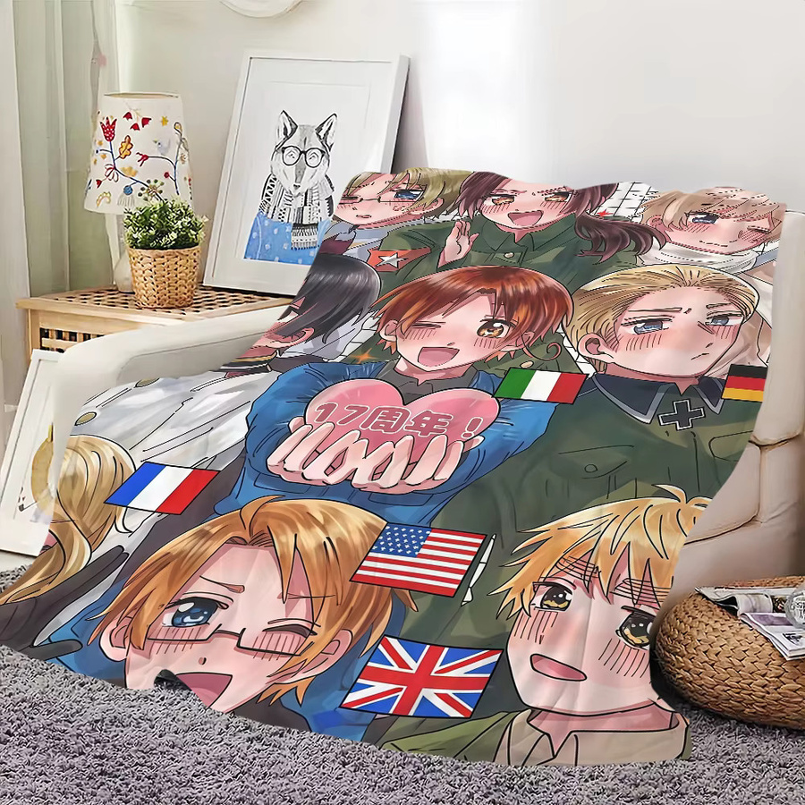 Weiche Hetalia Überwurfdecke mit Sternen-Design in Multicolour aus Polyester für Bett, Sofa oder Picknick - Bild 2