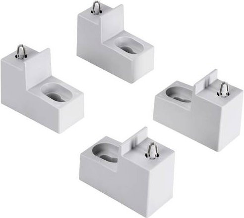 Fibox WMKQ50M Wandbefestigungslaschen aus Kunststoff in Weiß, 1 Set - Bild 1