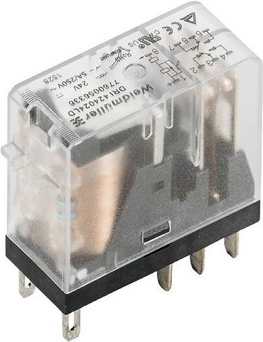 Weidmüller DRI424110LD Steckrelais 110 V/DC 5A 2 Wechsler 20 Stück transparent - Bild 1
