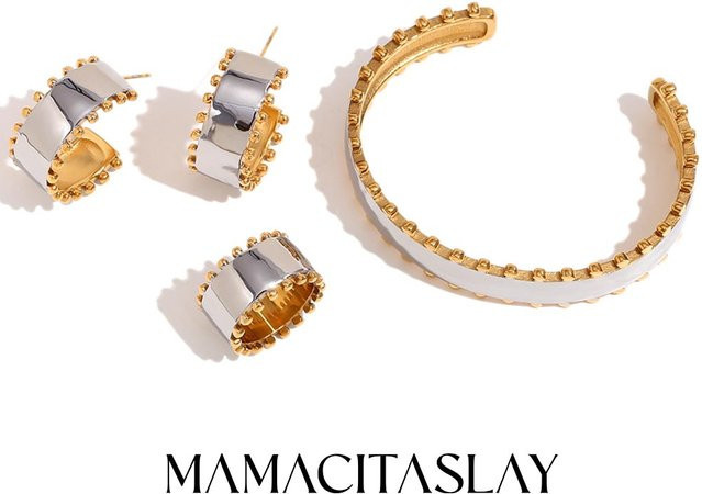 MamacitaSlay Schmuckset, Edelstahl, Perle, Unisex - Bild 1