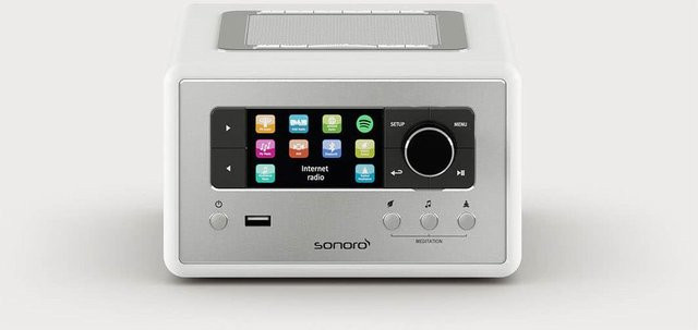 Sonoro Relax DAB+ Internetradio in Weiß und Silber Hochglanz - Bild 1