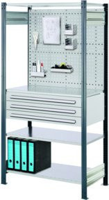 Kappes Steckregal RasterPlan Mod. 3 in Anthrazit RAL 7016, B: 100 cm, H: 200 cm, T: 50 cm - Bild 1