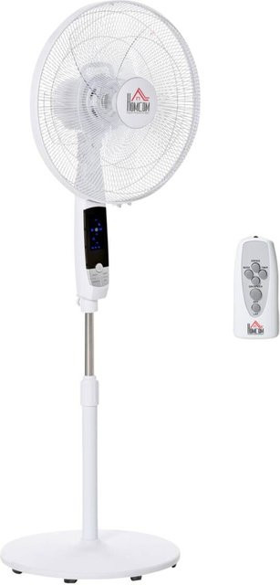 HOMCOM Standventilator in Weiß mit Fernbedienung, Timer und Oszillation, B/H/T: 45 x 138 x 42 cm - Bild 1
