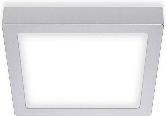 Globo Lighting LED-Deckenleuchte Fire Chrom in Metall, Farbe: Chrom, B/T/H: 22,5 x 22,5 x 3,2 cm - Bild 1