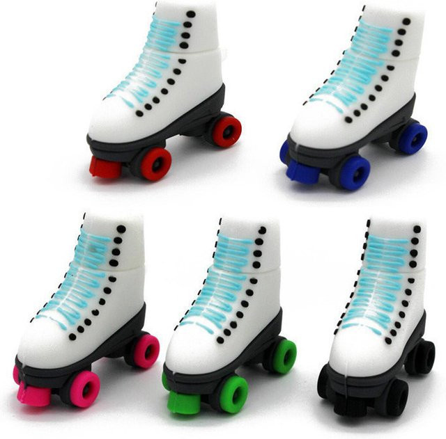 JASTER Cartoon Skates USB-Flash-Laufwerk in Rot mit verschiedenen Speicherkapazitäten - Bild 1