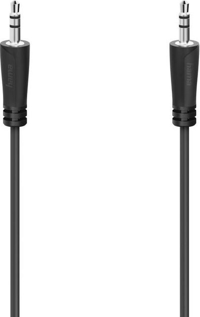 Hama Stereo Audio-Kabel mit 3,5-mm-Klinkensteckern in Schwarz, Länge: 3,0 m - Bild 1