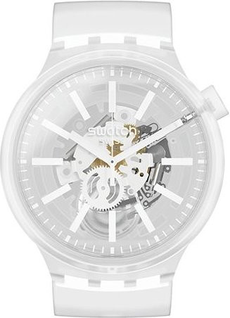 Swatch Armbanduhr, Quarz, Kunststoffgehäuse, Silikonarmband, Weiß, Damen - Bild 1