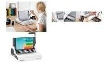 Fellowes Plastikbindegerät Pulsar+ 300 in Weiß/Silber für DIN A4 mit einer Stanzleistung von 17 Blatt und einer Bindekapazität von 300 Bindungen, B/T/H: 39,6 x 45,6 x 13,0 cm - Bild 1