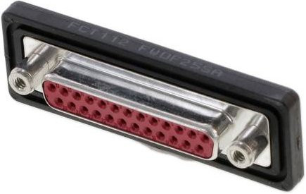 Molex D-SUB Steckverbinder 1731100039 mit 25 Polen und Lötkelch in Rot und Schwarz - Bild 1