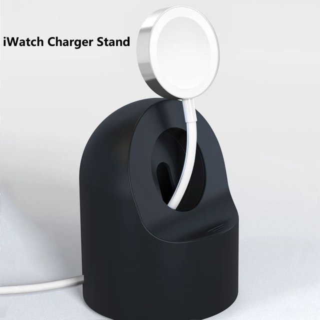 yunfook Ladeständer Silikon, Schwarz, Apple Watch kompatibel - Bild 1