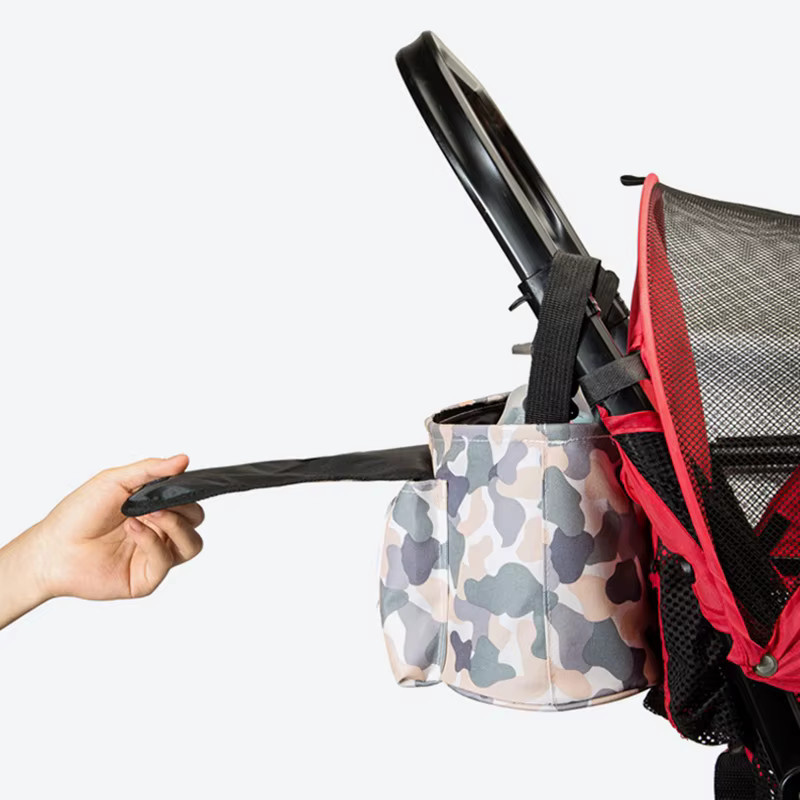 Organizer Tasche für Kinderwagen als Windeltasche und Aufbewahrungsbox in Grau und Mehrfarbig - Bild 3
