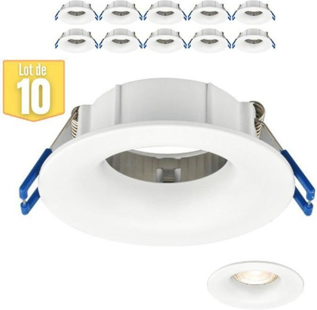 10er-Set BRAYTRON Strahlerbefestigungen Tetra-D, rund, weiß, Aluminium, Durchmesser: 8,8 cm - Bild 1