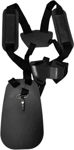 Corefit Universal-Trimmergurt aus Nylon, verstellbarer gepolsterter Doppel-Schultergurt für Freischneider in Schwarz - Bild 1