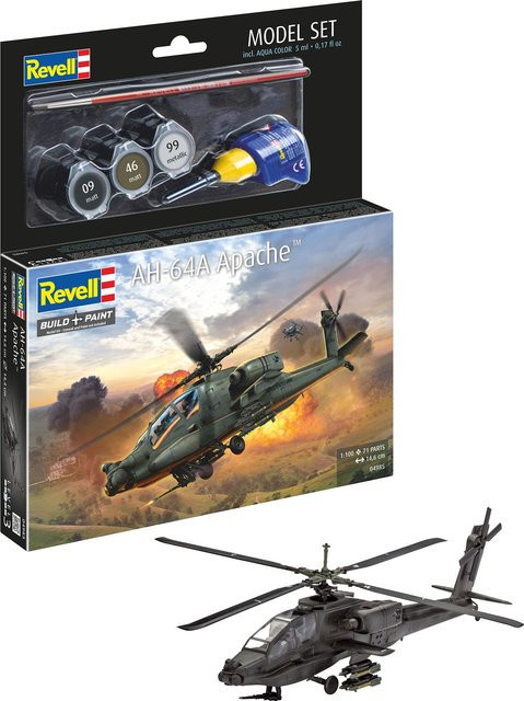 Revell Model Set AH-64A Apache, Modellbau, 1:100, ab 8 Jahren - Bild 2