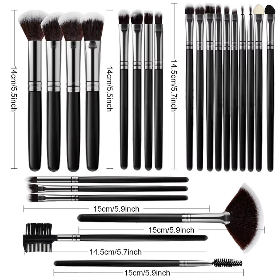 RUNTOIN Make-up Pinsel Set, 24 Stück, Damen - Bild 4