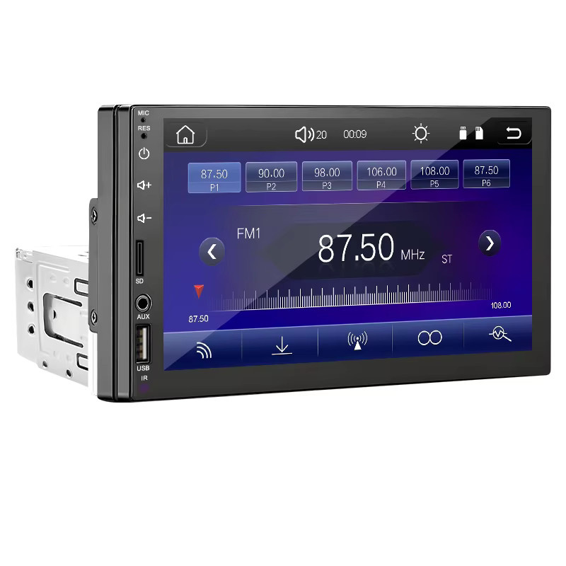 VENBES Autoradio mit 7 Zoll Touchscreen, 1 DIN In-Car Multimedia-Player mit Mirror Link, Bluetooth 5.0, USB und CVBS-Kamera in Schwarz - Bild 7