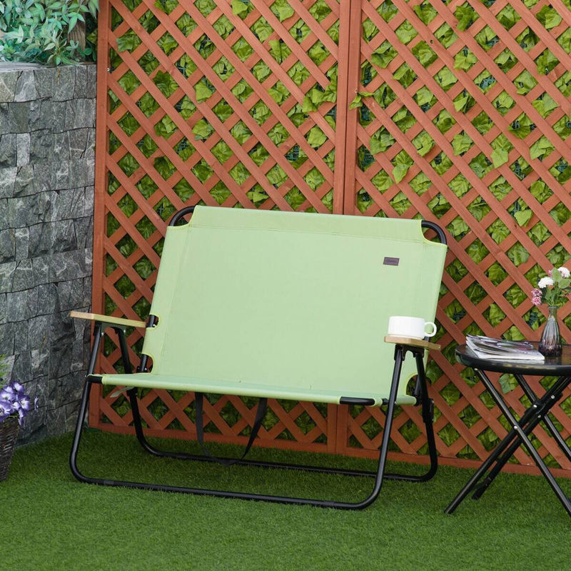 Outsunny Campingstuhl grün aus Stoff B/H/L: 67 x 80 x 141 cm - Bild 5
