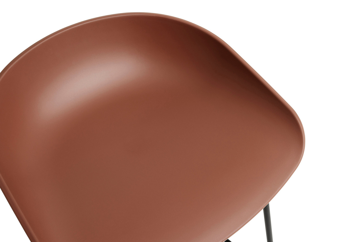 HAY About A Stool AAS 38 Hocker in Rot mit Stahlgestell und Polypropylen-Sitzschale - Bild 3