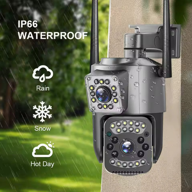 V380 Pro Dual-Objektiv WLAN IP-Kamera Outdoor Wasserdichte PTZ CCTV-Kamera mit Zwei-Wege-Audio und Auto-Tracking - Bild 1