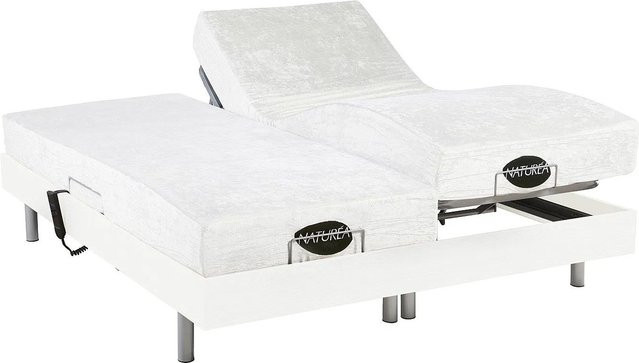 Lysis Bett mit elektrischem Lattenrost in Weiß, B/T/H: 80 x 200 x 71 cm - Bild 1