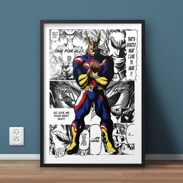 My Hero Academy Anime Leinwandgemälde Fashion Art Museum B: 60 cm, H: 100 cm - Bild 1
