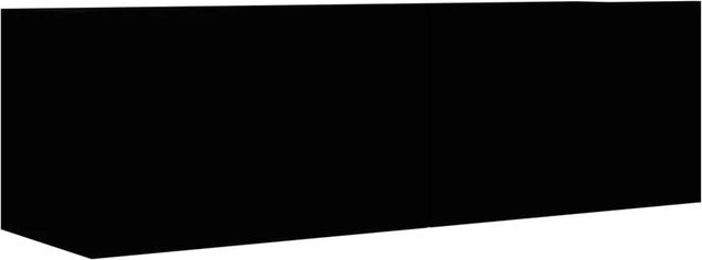 vidaXL TV-Schrank Schwarz aus Holzwerkstoff für das Wohnzimmer, Wandmontage, B/T/H: 100 x 30 x 30 cm - Bild 1