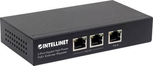 Intellinet 2-Port Gigabit PoE+ Extender Repeater in Schwarz mit 1 GBit/s und IEEE 802.3af/at Unterstützung - Bild 1