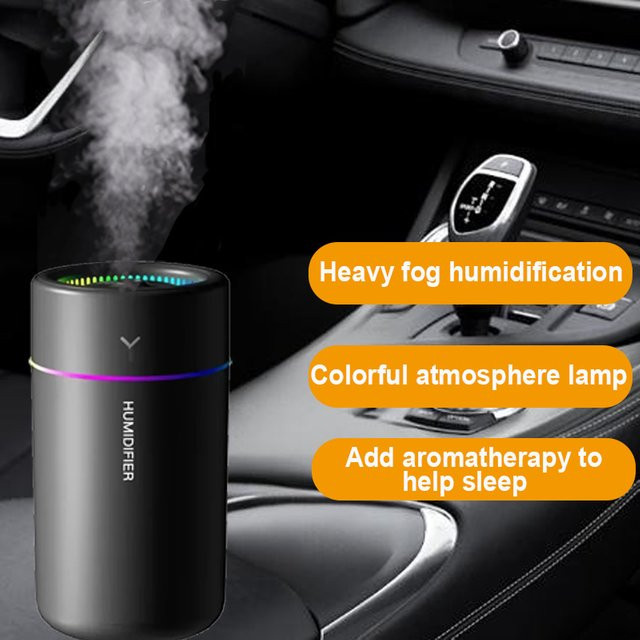 KEBETEME Mini Luftbefeuchter und Aroma Diffusor in Schwarz mit USB-Anschluss für Aromatherapie und ätherische Öle - Bild 1