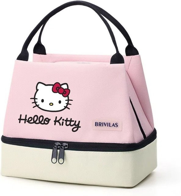 Sanrio Hello Kitty Lunchtasche mit Color Block Print, isolierte Kühltasche in Pink - Bild 1