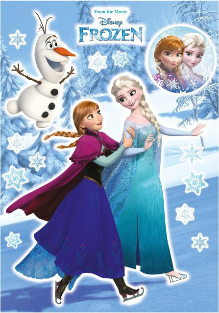 Komar Deko-Sticker Anna und Elsa, bunt, B/H: 50 x 70 cm - Bild 1