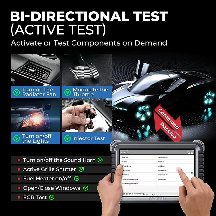 TOPDON Phoenix Plus 2 Autodiagnosetool in Schwarz mit Online-Codierung und ECU-Scan für professionelle OBD2-Diagnose - Bild 4